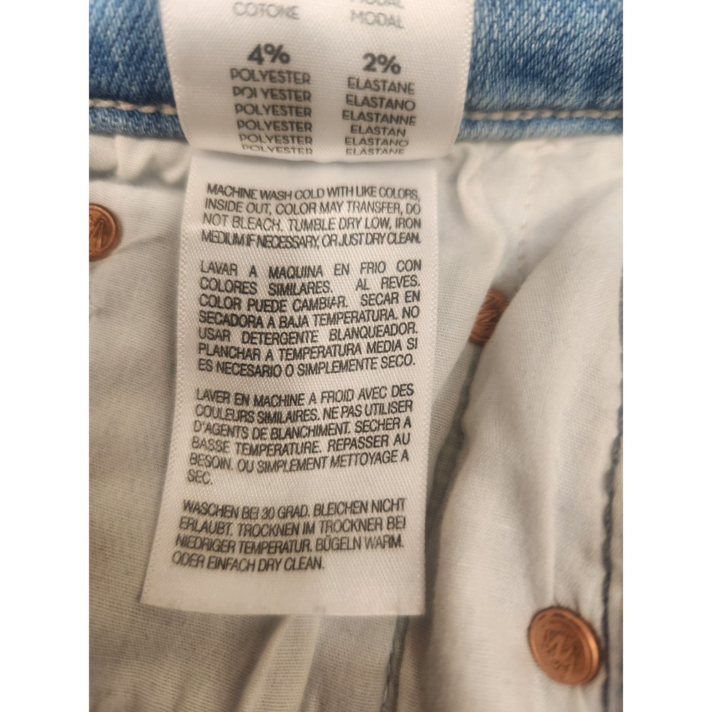 Mother The Insider Crop Step Fray Denim Jeans Womens 30 Blue Limited Edition - Picture 12 of 12
